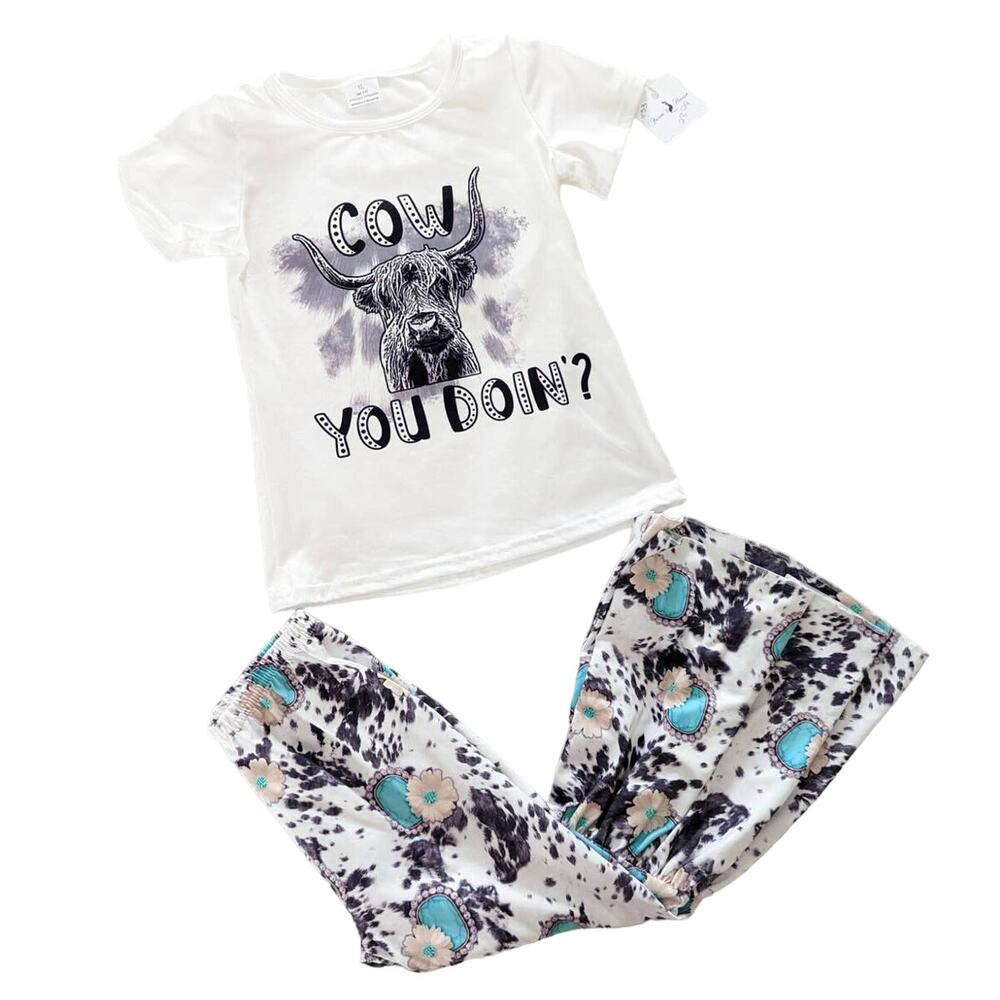 NWT Boutique 'Cow You Doin?' Outfit 5/6